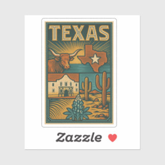Adesivo Texas Vinyl Sticker - Decal Durável à Prova de Met