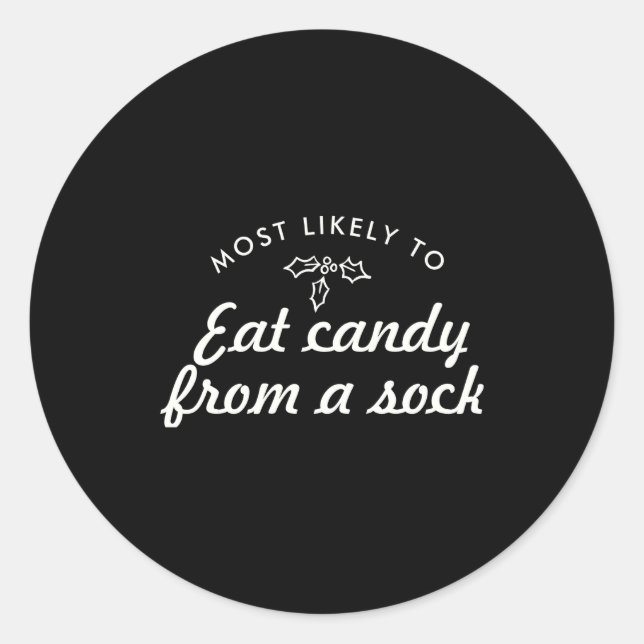 Adesivo Text Most Likely To Xmas Fun Mistletoe T S  (Frente)