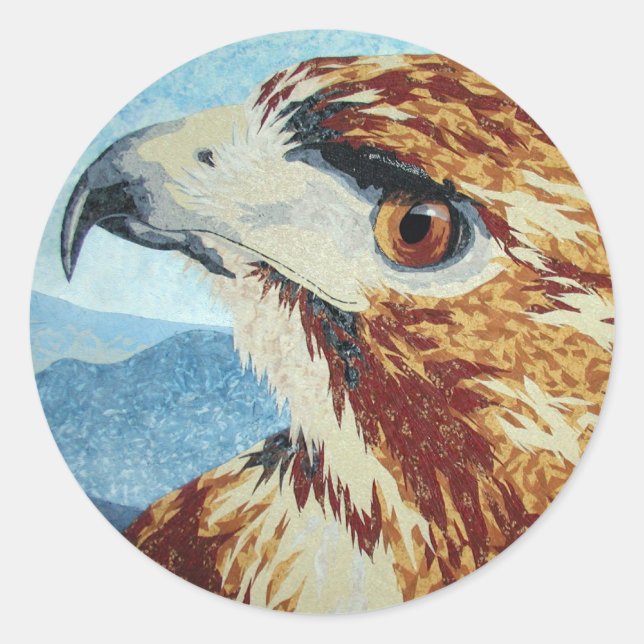 Adesivo Têxtil de Hawk de cauda vermelha (Frente)