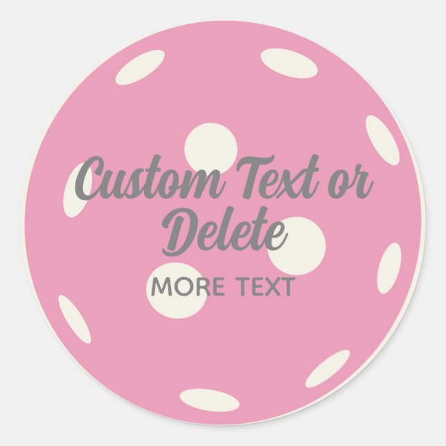 Adesivo Têxtil Personalizado de Pickleball Rosa (Frente)