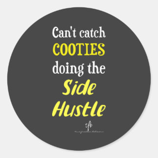 Adesivo Texto Amarelo de Cooties Laterais de Hustle