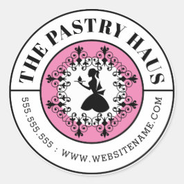 Adesivo Texto Curvo de Silhueta Baker Elegante