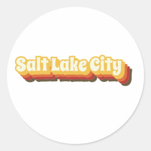 Adesivo Texto da Vintage na Cidade do Salt Lake