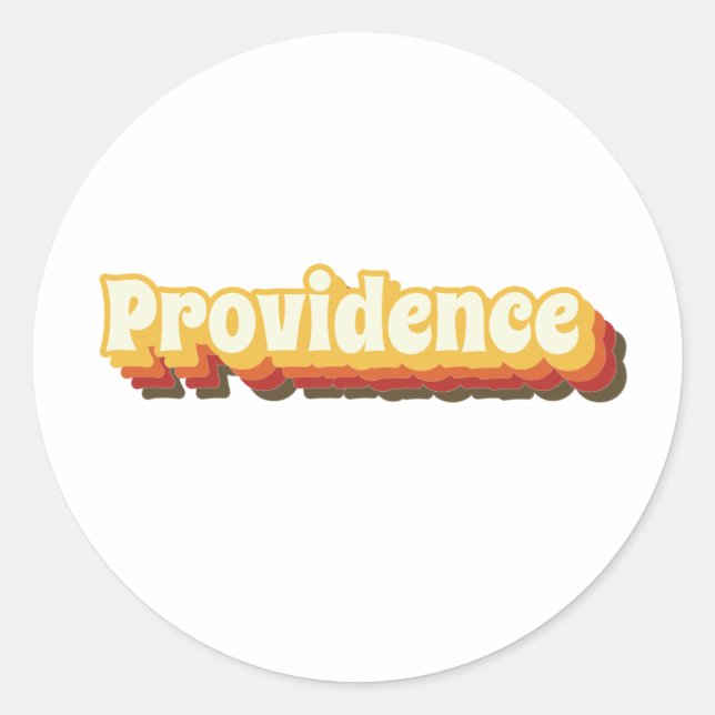 Adesivo Texto da Vintagem Retroativa da Providência (Frente)