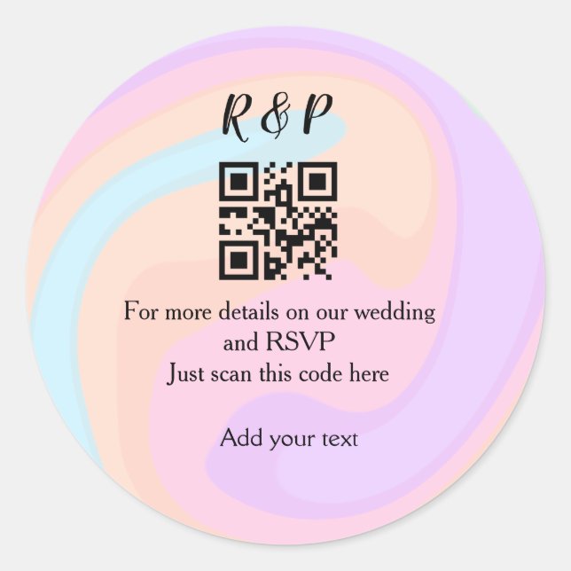 Adesivo Texto de adição de nome do site de casamento rsvp  (Frente)