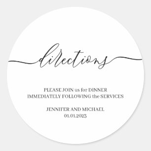 Adesivo texto de assinatura simples direções