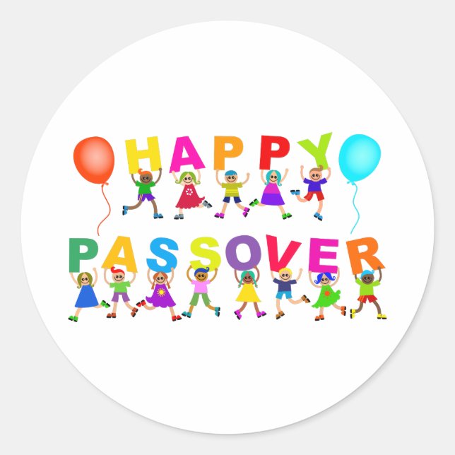 Adesivo Texto de Cartografia Gelada de Passover Feliz Text (Frente)