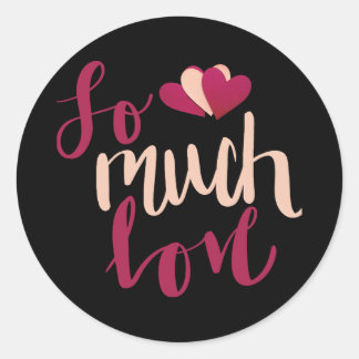 Adesivo Texto de Corações de Script Elegante do feliz dia