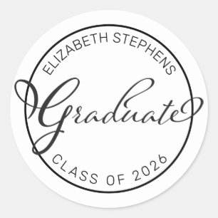 Adesivo Texto de Graduado de Letra Simples e Sofisticado B