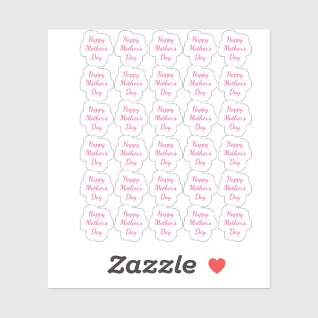 Adesivo Texto de Mensagem Personalizada do Dia de as mães  (Folha)