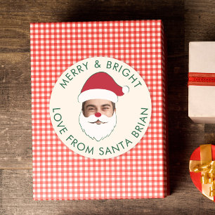 Adesivo Texto de Natal do Papai Noel, Curioso e Personaliz
