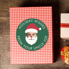 Adesivo Texto de Natal do Papai Noel, Curioso e Personaliz