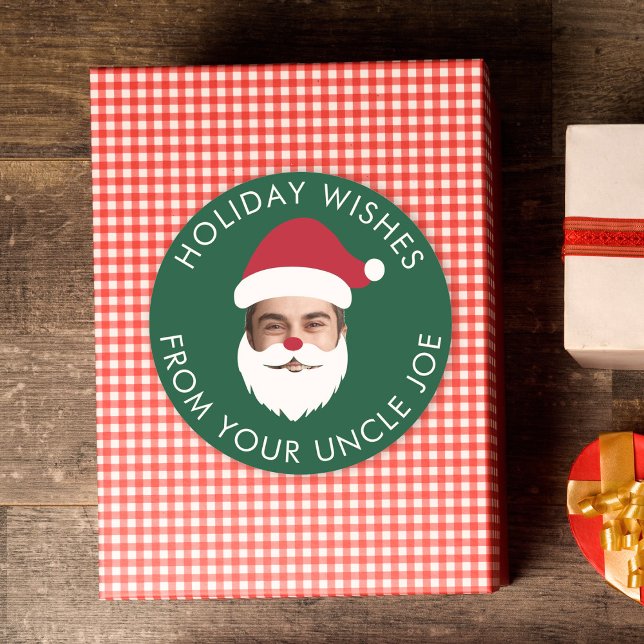 Adesivo Texto de Natal do Papai Noel, Curioso e Personaliz (Criador carregado)