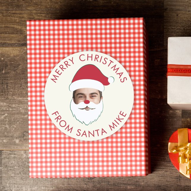 Adesivo Texto de Natal do Papai Noel, Curioso e Personaliz (Criador carregado)