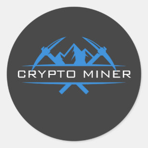 Adesivo Texto de Nome Personalizado do Crypto Miner 
