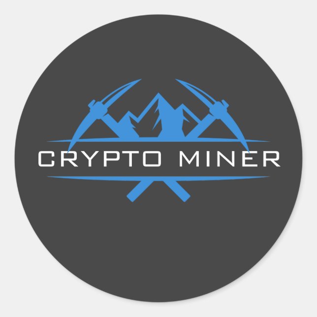 Adesivo Texto de Nome Personalizado do Crypto Miner (Frente)