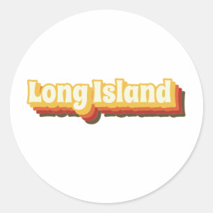 Adesivo Texto de Vintagem Retroativa de Ilha Longa