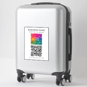 Adesivo Texto do Código QR Logotipo comercial aqui Modelo 