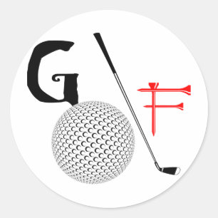 Adesivo texto do golfe
