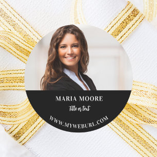 Adesivo Texto do nome da foto contato informações preto br