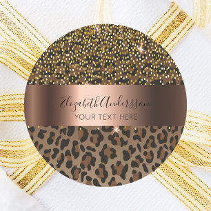 Adesivo Texto do nome do esmalte preto-do-leopardo