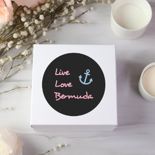 Adesivo Texto do Script das Bermudas do Live Love com Ânco