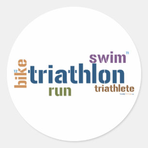 Adesivo Texto do Triathlon