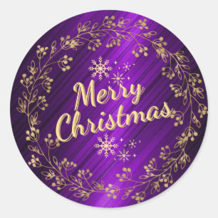 Adesivo Texto Dourado em Fundo Roxo