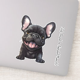 Adesivo Texto e cor personalizados, 🐶 filhote francês