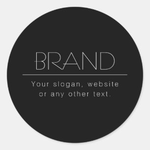 Adesivo Texto editável minimalista moderno Preto & Branc