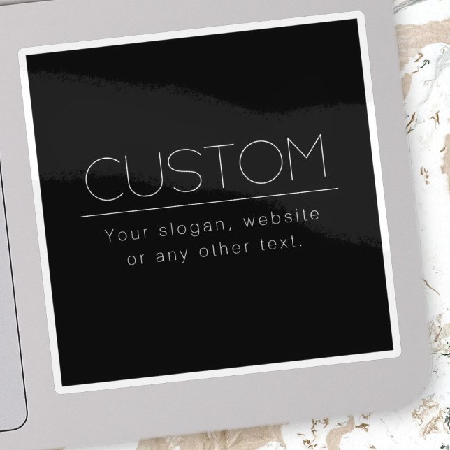 Adesivo Texto editável minimalista moderno | Preto & Branc (Criador carregado)