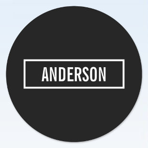 Adesivo Texto editável moderno no quadro de estilo de logo