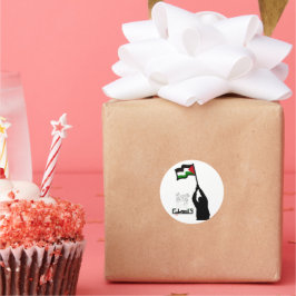 Adesivo Texto em árabe da Palestina livre