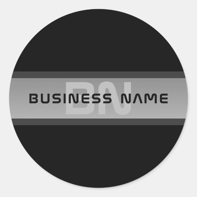 Adesivo Texto em Camadas Personalizável Moderno | Preto e  (Frente)