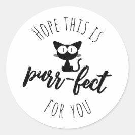 Adesivo Texto Engraçado de Gato Preto Fofinho