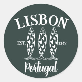 Adesivo Texto Est de Lisboa Personalizado Branco