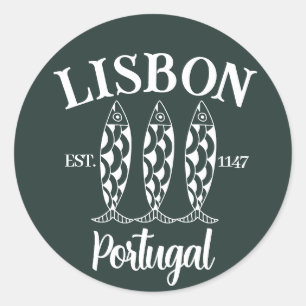 Adesivo Texto Est de Lisboa Personalizado Branco