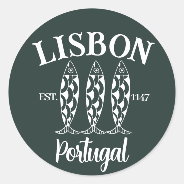 Adesivo Texto Est de Lisboa Personalizado Branco (Frente)