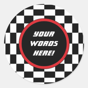 Adesivo Texto feito sob encomenda quadrado Checkered