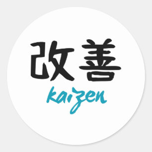 Adesivo Texto "Kaizen" baseado em japonês