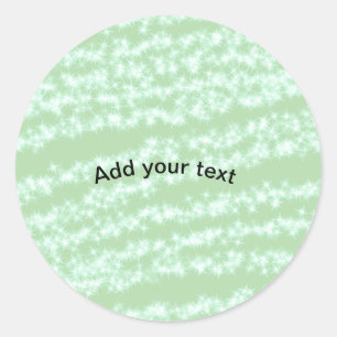 Adesivo texto nome brilho glitter verde pastel boho retrô