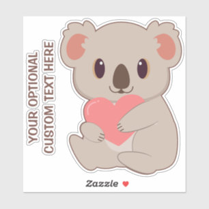 Adesivo Texto Personalizado Amor Koala