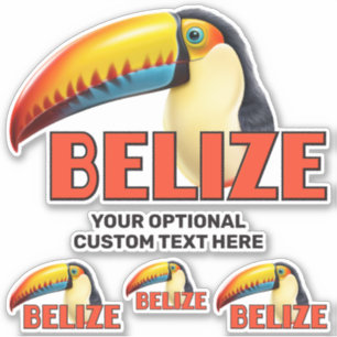Adesivo Texto Personalizado BELIZE Toucan
