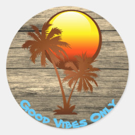 Adesivo Texto Personalizado - Boas Víblias Apenas Sunset P