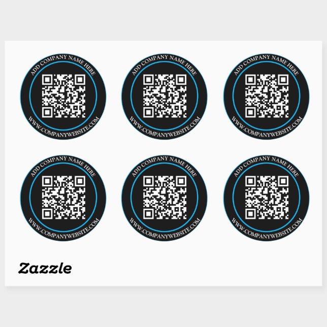 Adesivo Texto Personalizado Código QR Preto Branco Clássic (Folha)