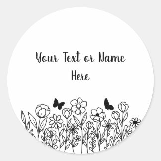 Adesivo Texto Personalizado com Flores