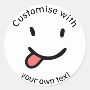 Adesivo Texto Personalizado Da Língua Feliz E Engraçada