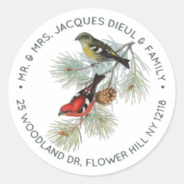 Adesivo Texto Personalizado da Sage do Pássaro Crossbill