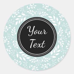 Adesivo Texto Personalizado de Azul Claro Elegante