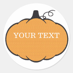 Adesivo Texto Personalizado de Desenho de Pumpkin da Estaç